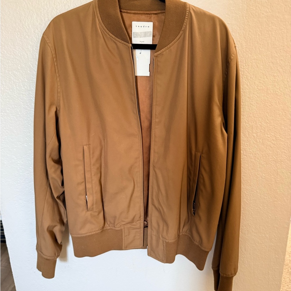 Sandro Paris Tan Bomber Jacket